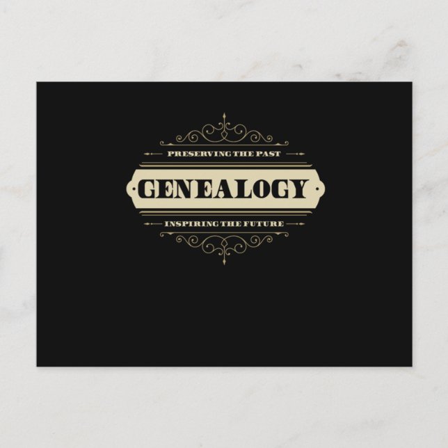 Genealogie bewahren Vergangenheit Inspirierend Zuk Postkarte (Vorderseite)