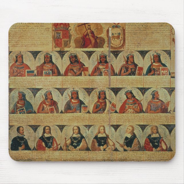Genealogie der Inkamachthaber und ihres Spanischen Mousepad (Vorne)