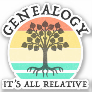 Genealogie - Es ist alles relativ Aufkleber