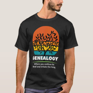 Genealogie Irritate Leving Vintage Herkunft Retro T-Shirt