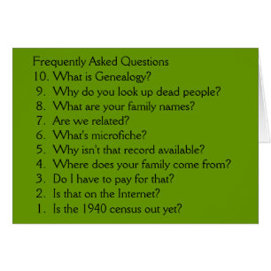 Genealogie - leere Karte