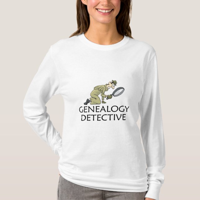 Genealogie-privater Detektiv T-Shirt (Vorderseite)