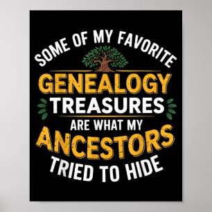 Genealogie-Schätze Genetischer Genealoge Vorfahr G Poster