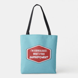 Genealogie Superpower Custom Blue Tote Bag