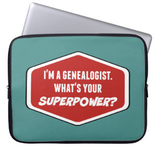 Genealogie Superpower Custom Laptop Sleeve