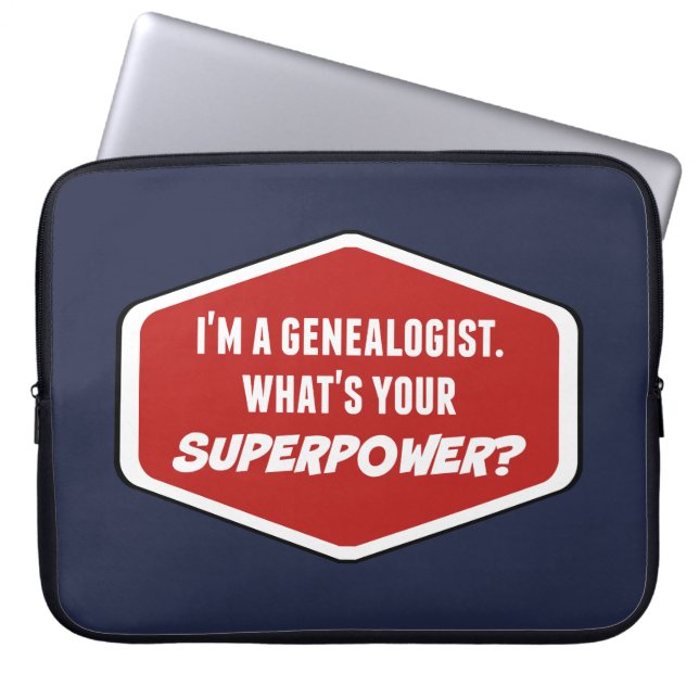 Genealogie Superpower Custom Laptop Sleeve (Vorderseite)