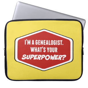 Genealogie Superpower Custom Laptop Sleeve