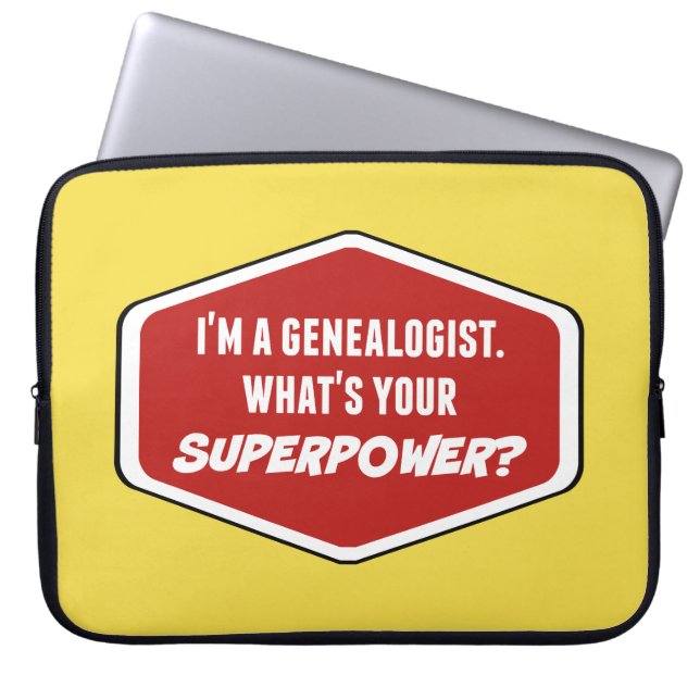 Genealogie Superpower Custom Laptop Sleeve (Vorderseite)