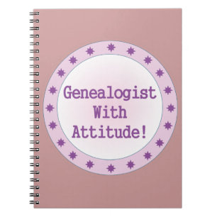 Genealogin mit Attitude-Notebook Notizblock