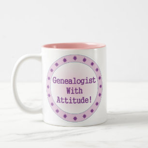 Genealogin mit Einstellung Zweifarbige Tasse