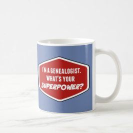 Genealogin Superpower Custom Blue Tasse