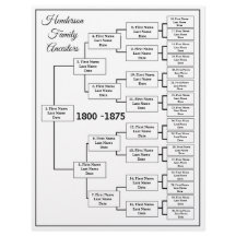 Genealogische Darstellung der fünf Generationen