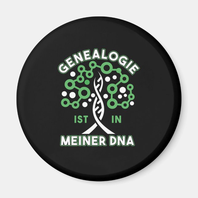 Genealogische DNA Baumgenealogie Familiengeschenk Magnet (Vorne)