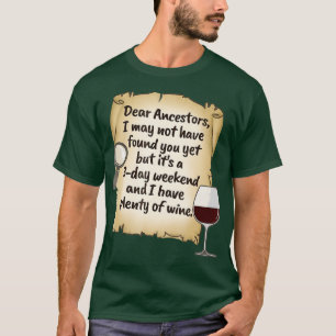 Genealogische Herkunft Ancestor Familienbaum Weinr T-Shirt