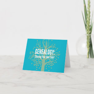 Genealogische Notecards (Aquamarin) Karte