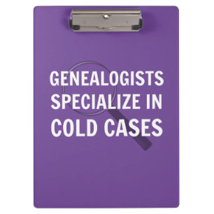 Genealogische Zwischenablage (Lila) Klemmbrett