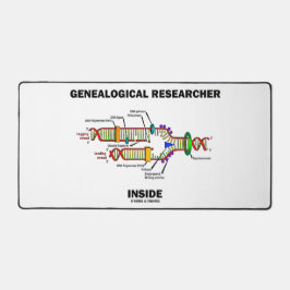 Genealogischer Forscher in der DNA-Replikation Schreibtischunterlage