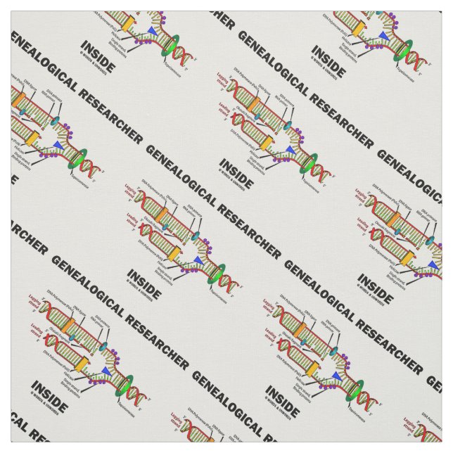 Genealogischer Forscher in der DNA-Replikation Stoff (Muster)