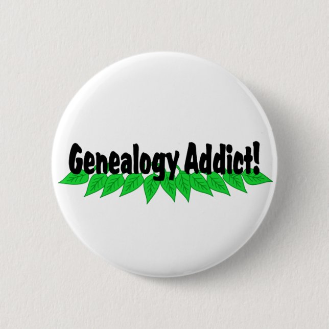 Genealogisches Addict Button-Abzeichen Button (Vorderseite)