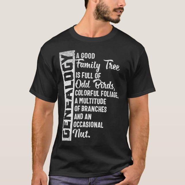 Genealogisches Design für benutzerdefinierte Stamm T-Shirt (Vorderseite)