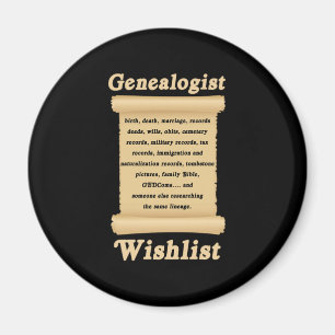 Genealogist Wunschliste Baumgenealogie Familienges Magnet