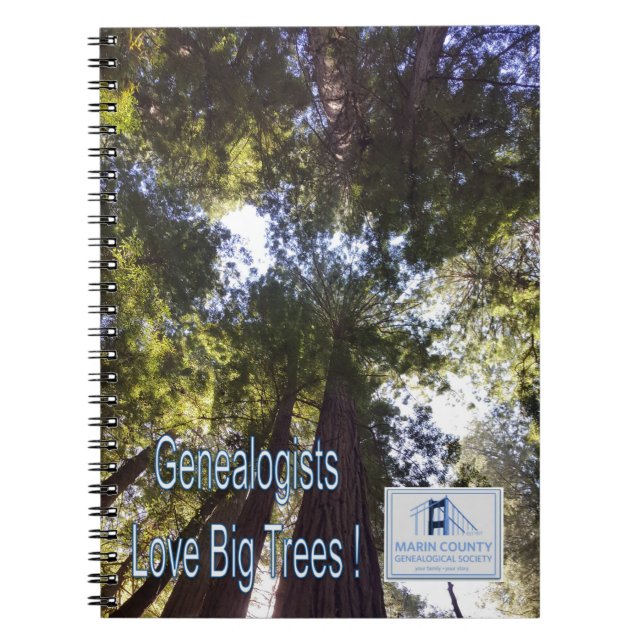 Genealogisten Liebe Big Trees Notebook Notizblock (Vorderseite)