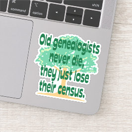 Genealogisten verlieren ihre Volkszählung Vinyl Aufkleber