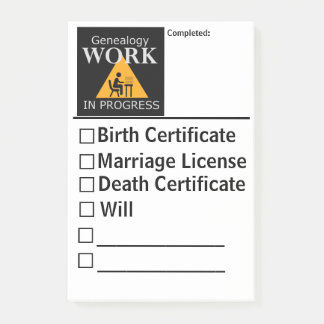 Genealogisten zeichnen Behaltend Post IT Notes auf Post-it Klebezettel