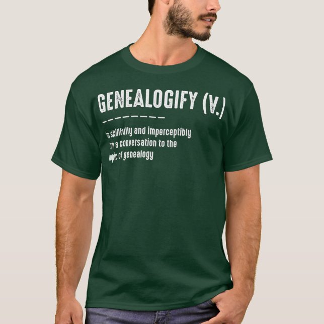 Genealogistin Definition Genealogie Historisches G T-Shirt (Vorderseite)