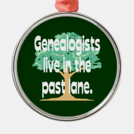 Genealogists leben in der Vergangenheit Silbernes Ornament