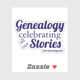 Genealogy – celebrating all our stories aufkleber