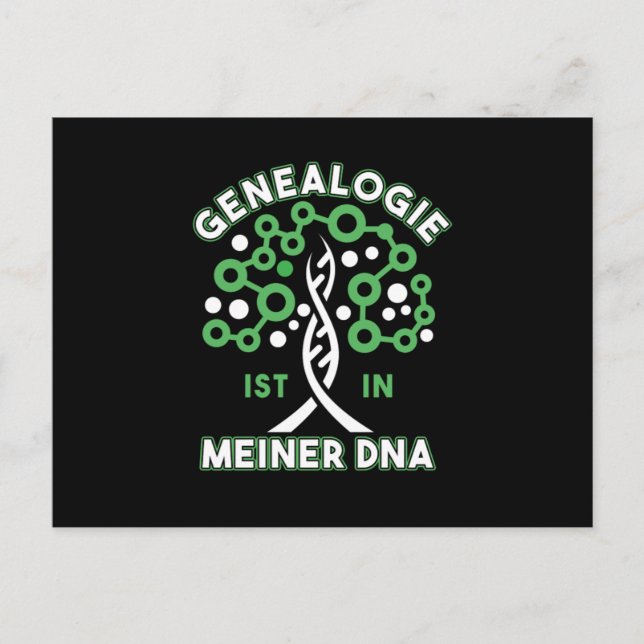 Genealogy DNA Tree Genealogy Family Historian Gift Postkarte (Vorderseite)