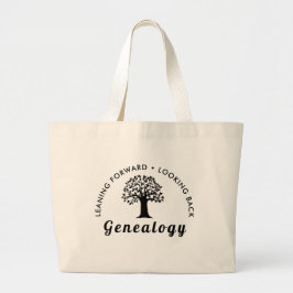 Genealogy Family Ancestry Black Print Quote Gift Jumbo Stoffbeutel