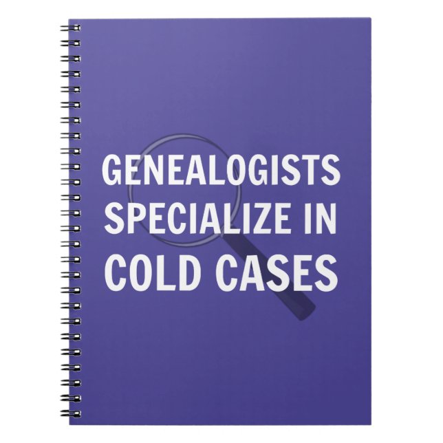 Genealogy Spiral Bound Notebook (Lila) Notizblock (Vorderseite)