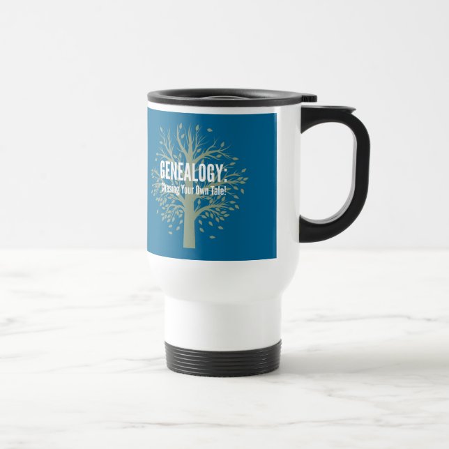 Genealogy Travel Mug (Blau) Reisebecher (Rechts)