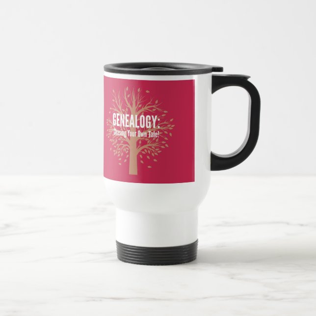 Genealogy Travel Mug (Rosa) Reisebecher (Rechts)