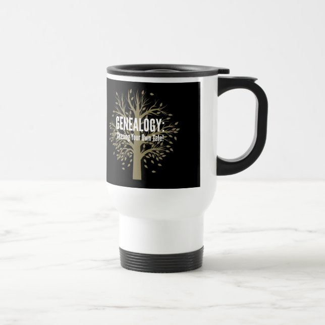 Genealogy Travel Mug (Schwarz) Reisebecher (Rechts)