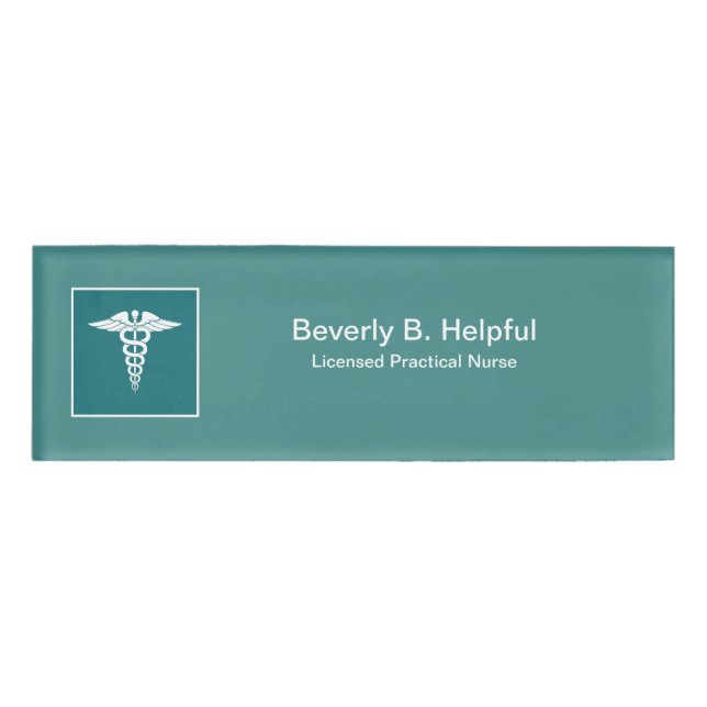 Genehmigte praktische Krankenschwester medizinisch Namenschild (Vorderseite)