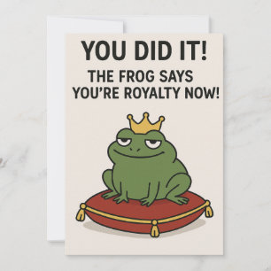 Genehmigung von Royal Frog Feiertagskarte
