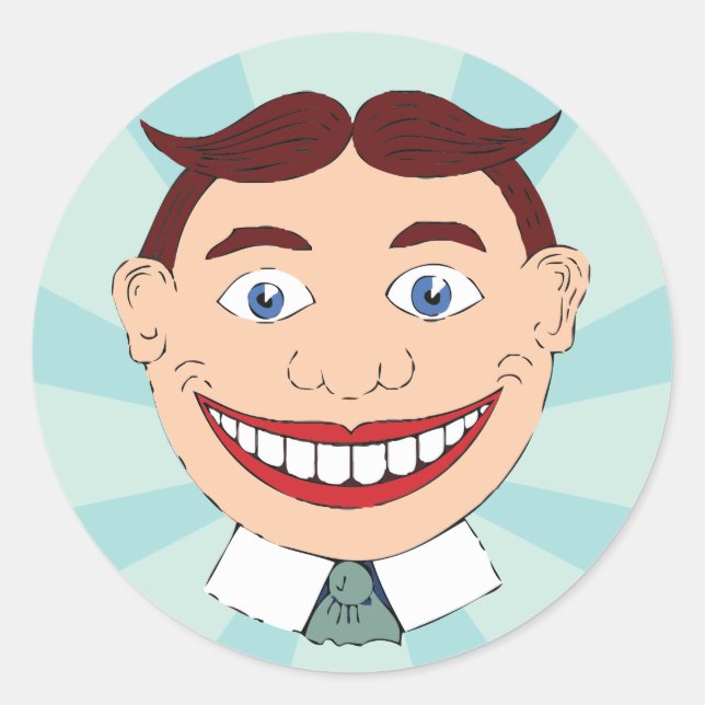 geneigt runder aufkleber (Vorderseite)