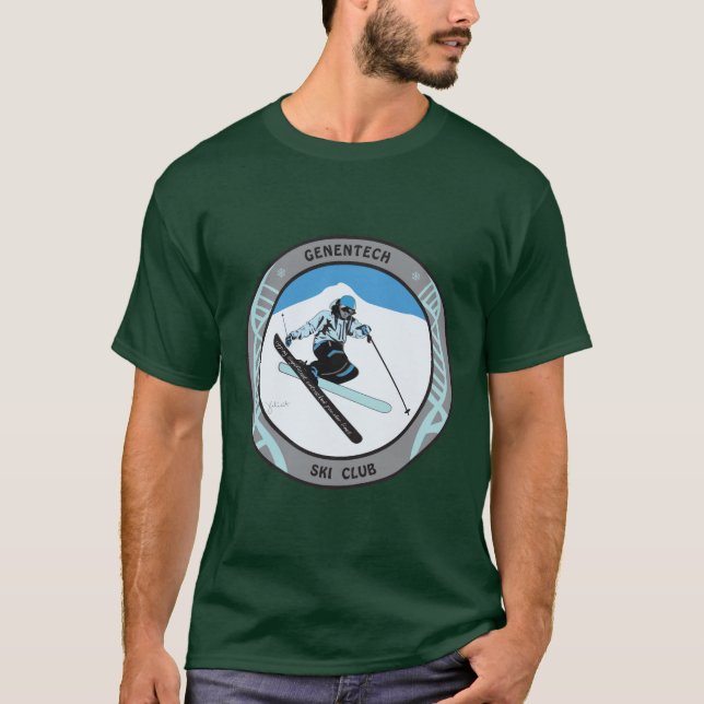 Genentech Ski-und Snowboard-Verein-T - Shirt (Vorderseite)