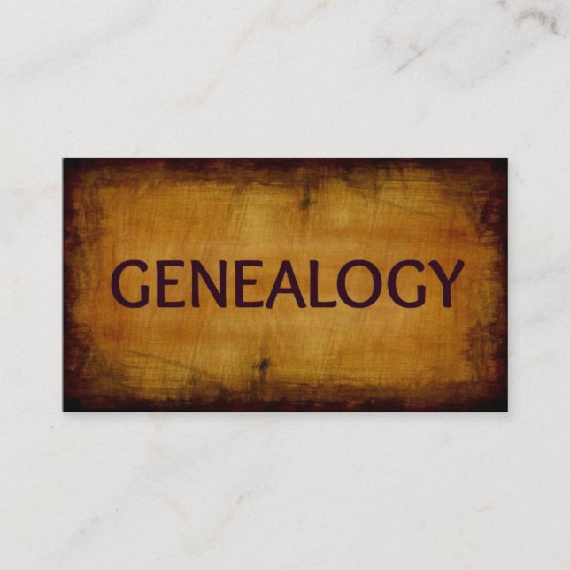 Geneologie Antike Visitenkarte (Vorderseite)