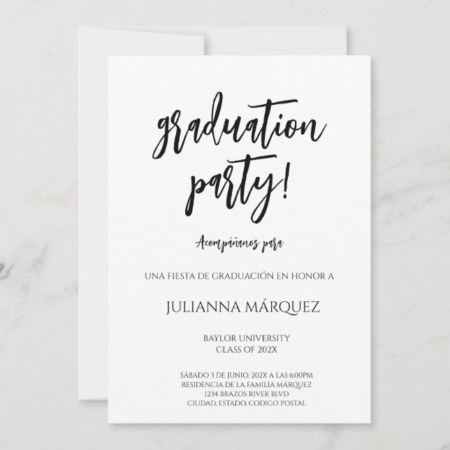 Generación 2024 invitación de graduación einladung (Vorderseite)