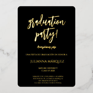 Generación 2025 invitación de graduación folieneinladung