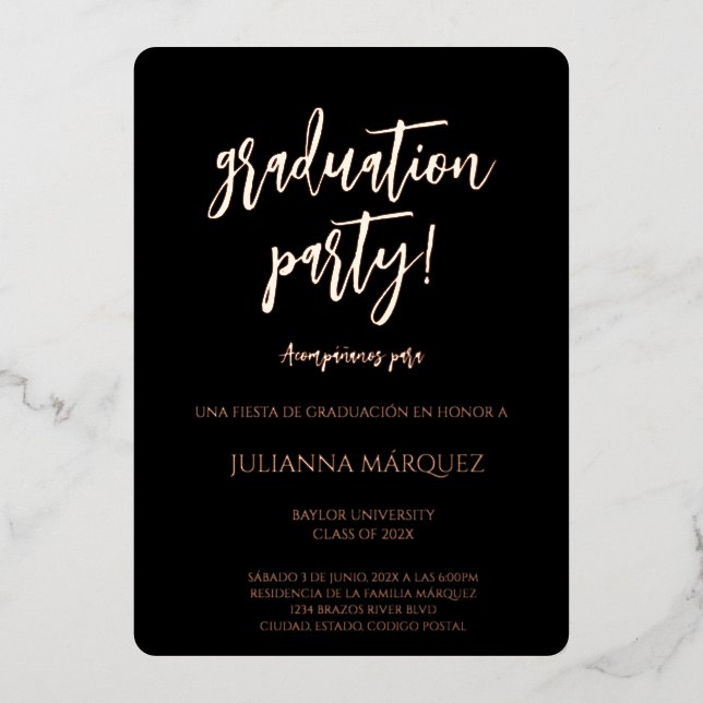 Generación 2025 invitación de graduación folieneinladung (Vorderseite)