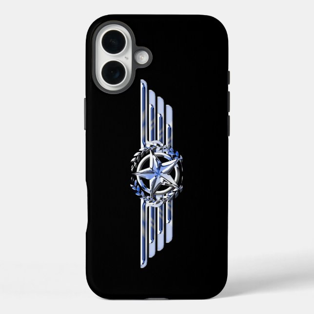 General Air Pilot Chrome like Star Wings Black Case-Mate iPhone Hülle (Rückseite)