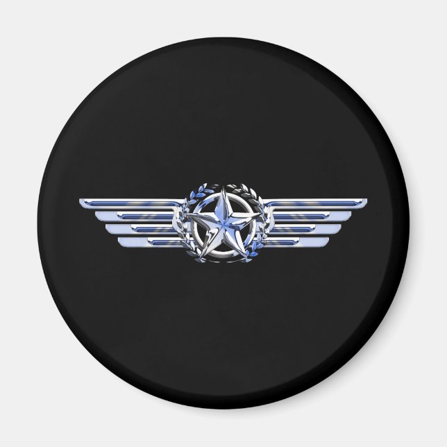 General Air Pilot Chrome like Star Wings Black Magnet (Vorne)