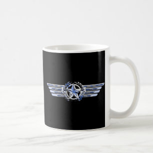 General Air Pilot Chrome like Star Wings Black Tasse