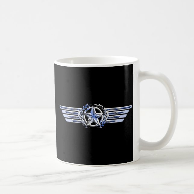 General Air Pilot Chrome like Star Wings Black Tasse (Rechts)