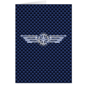 General Air Pilot Chrome like Wings Compass